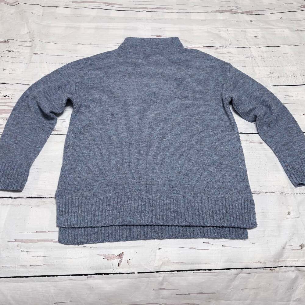 Well Worn Women's Mock Neck High Low Hem Cozy Soft Nep Yarn Sweater Size S